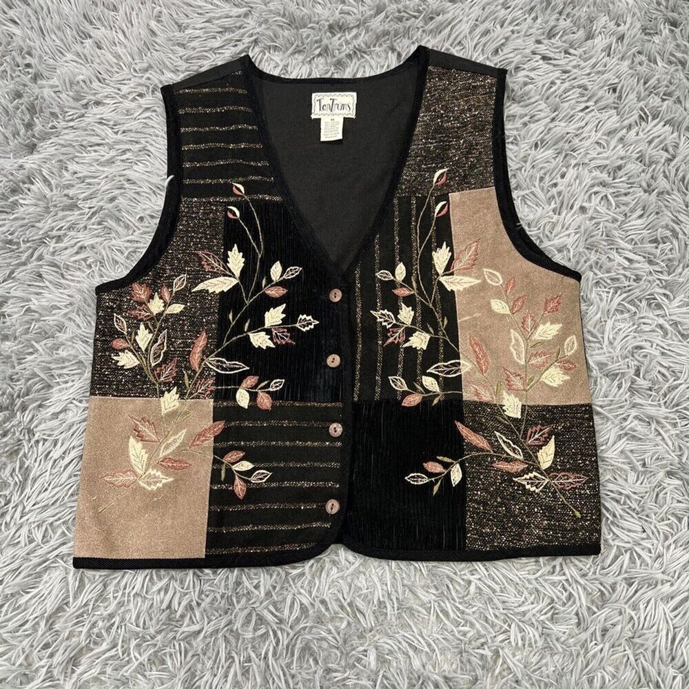 Vintage Tantrums Patchwork Embroidered Leather Wo… - image 1